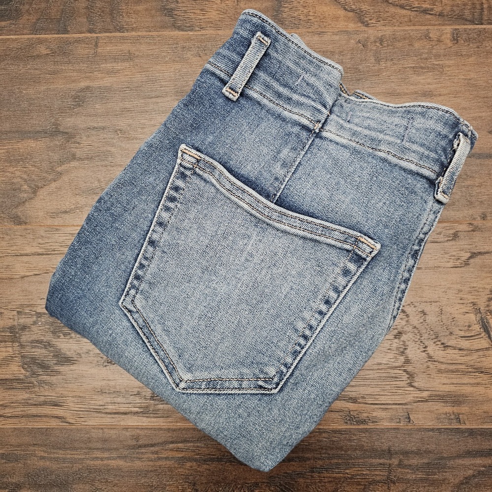 Hollister Womens 3R 26x27 Ultra High-Rise Mom Jean Vintage Stretch Ruffle Waist